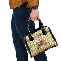 Hawaiian Santa Aloha Pineapple Christmas Shoulder Handbag Mele Kalikimaka - Polynesian Pride