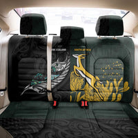 New Zealand and South Africa Rugby Back Car Seat Cover Silver Fern With Springboks LT15 - Polynesian Pride