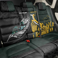 New Zealand and South Africa Rugby Back Car Seat Cover Silver Fern With Springboks LT15 - Polynesian Pride