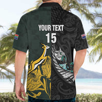 New Zealand and South Africa Rugby Custom Hawaiian Shirt Silver Fern With Springboks LT15 - Polynesian Pride