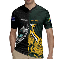 New Zealand and South Africa Rugby Custom Rugby Jersey Silver Fern With Springboks LT15 - Polynesian Pride