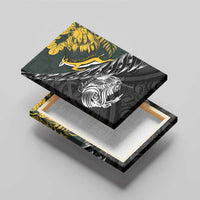 New Zealand and South Africa Rugby Canvas Wall Art Maori Kiwi With Springboks LT15 - Polynesian Pride