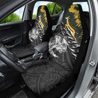 New Zealand and South Africa Rugby Car Seat Cover Maori Kiwi With Springboks LT15 - Polynesian Pride