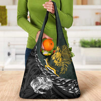 New Zealand and South Africa Rugby Grocery Bag Maori Kiwi With Springboks LT15 - Polynesian Pride
