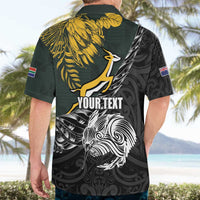 New Zealand and South Africa Rugby Personalised Hawaiian Shirt Maori Kiwi With Springboks LT15 - Polynesian Pride