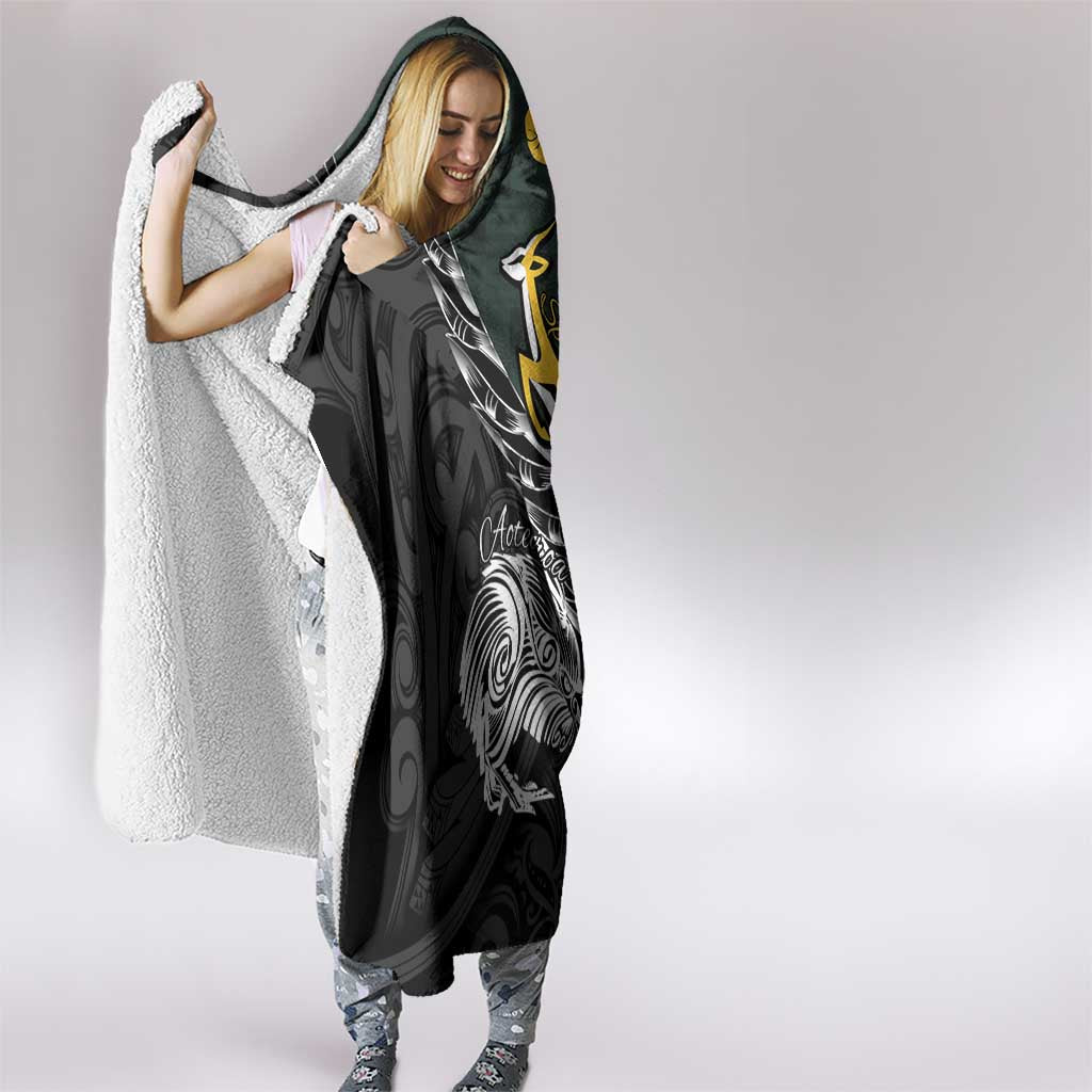 New Zealand and South Africa Rugby Hooded Blanket Maori Kiwi With Springboks LT15 - Polynesian Pride