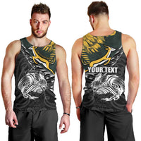 New Zealand and South Africa Rugby Personalised Men Tank Top Maori Kiwi With Springboks LT15 - Polynesian Pride