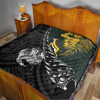 New Zealand and South Africa Rugby Quilt Maori Kiwi With Springboks LT15 - Polynesian Pride
