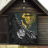 New Zealand and South Africa Rugby Quilt Maori Kiwi With Springboks LT15 - Polynesian Pride
