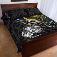 New Zealand and South Africa Rugby Quilt Bed Set Maori Kiwi With Springboks LT15 - Polynesian Pride