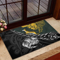 New Zealand and South Africa Rugby Rubber Doormat Maori Kiwi With Springboks LT15 - Polynesian Pride