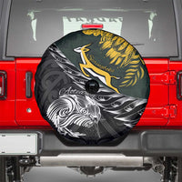 New Zealand and South Africa Rugby Spare Tire Cover Maori Kiwi With Springboks LT15 - Polynesian Pride