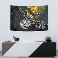 New Zealand and South Africa Rugby Tapestry Maori Kiwi With Springboks LT15 - Polynesian Pride