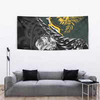 New Zealand and South Africa Rugby Tapestry Maori Kiwi With Springboks LT15 - Polynesian Pride