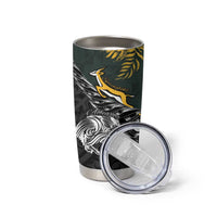 New Zealand and South Africa Rugby Personalised Tumbler Cup Maori Kiwi With Springboks LT15 - Polynesian Pride