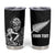 New Zealand Silver Fern Rugby Custom Tumbler Cup Maori Tiki Black Version