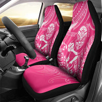 New Zealand Silver Fern Rugby Custom Car Seat Cover Maori Tiki Pink Version