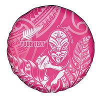 New Zealand Silver Fern Rugby Custom Spare Tire Cover Maori Tiki Pink Version