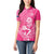New Zealand Silver Fern Rugby Custom Women Polo Shirt Maori Tiki Pink Version