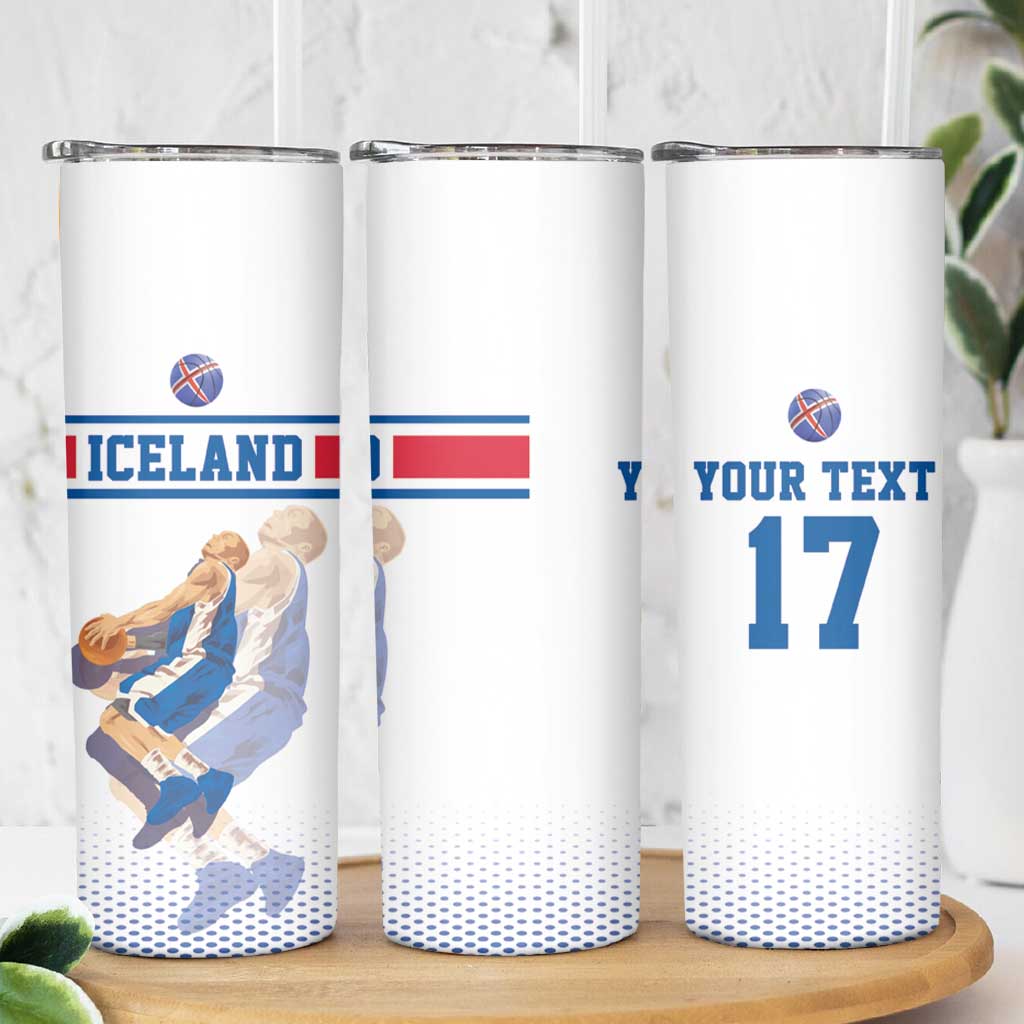 Iceland Basketball Custom Skinny Tumbler White Style