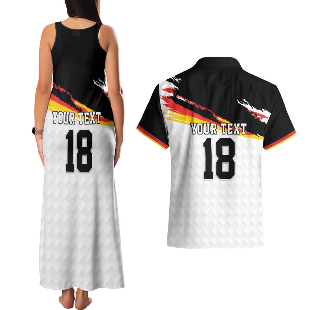 Custom Germany Football Couples Matching Tank Maxi Dress and Hawaiian Shirt Come On DFB-Team