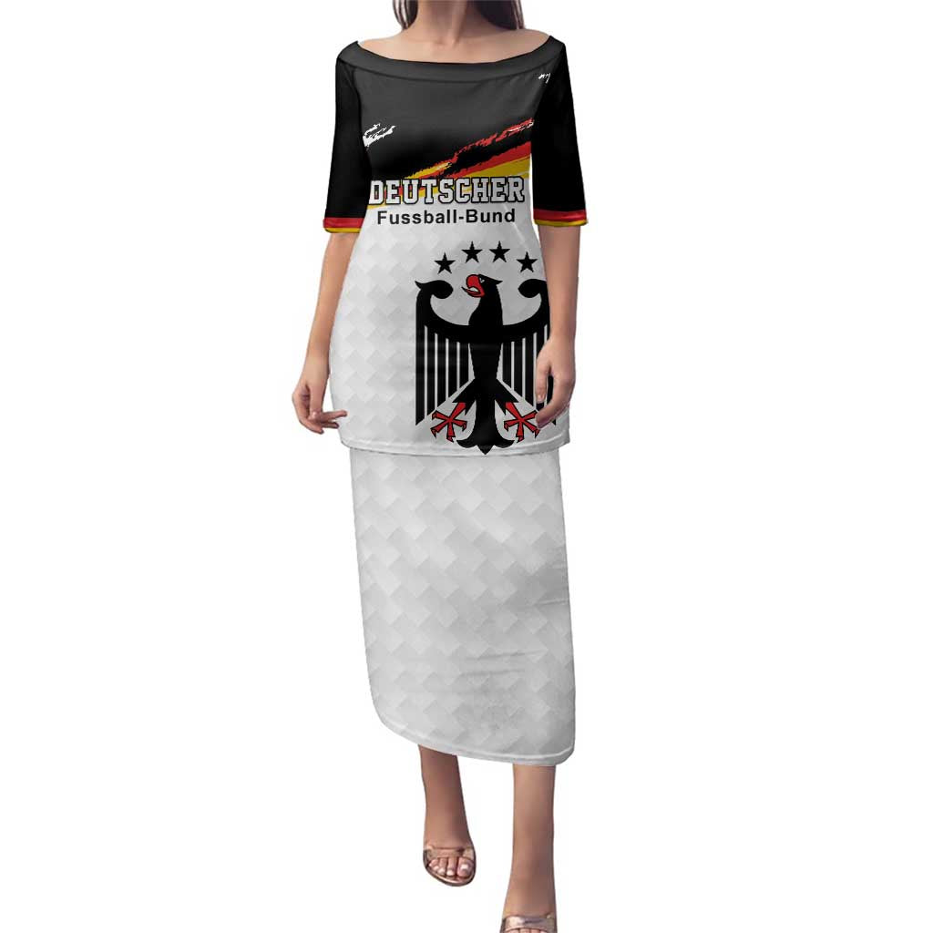 Custom Germany Football Family Matching Puletasi and Hawaiian Shirt Come On DFB-Team