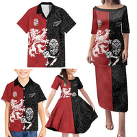 Custom British Lions New Zealand Family Matching Puletasi and Hawaiian Shirt Unique Style - Polynesian Pride