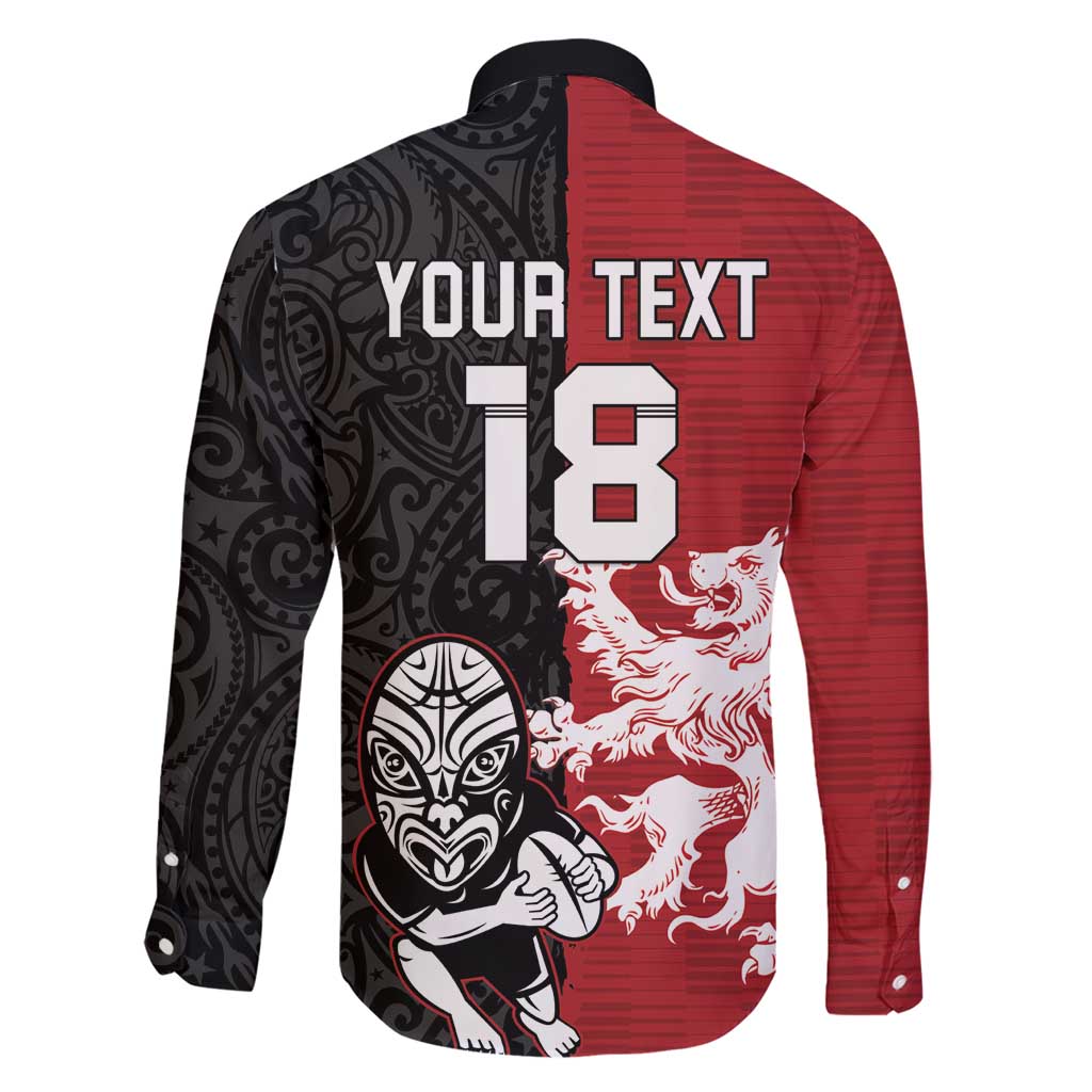 Custom British Lions New Zealand Family Matching Short Sleeve Bodycon Dress and Hawaiian Shirt Unique Style - Polynesian Pride