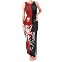Custom British Lions New Zealand Family Matching Tank Maxi Dress and Hawaiian Shirt Unique Style LT18 Mom's Dress Red - Polynesian Pride