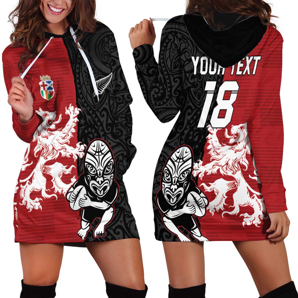 Custom British Lions New Zealand Hoodie Dress Unique Style - Polynesian Pride