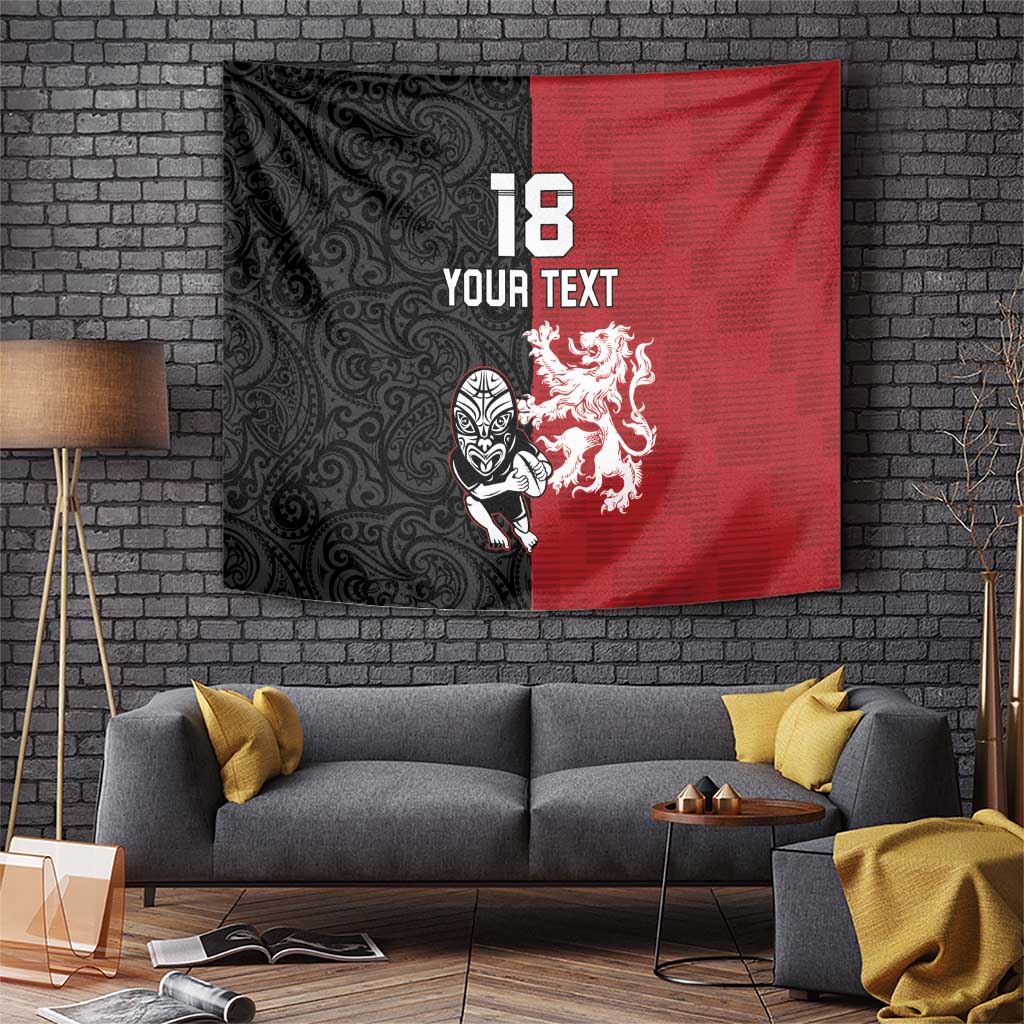 Custom British Lions New Zealand Tapestry Unique Style - Polynesian Pride