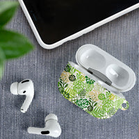 Green Aloha Hawaiian AirPods Case Monstera Hibiscus Tropical Pattern LT19 - Polynesian Pride