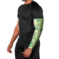Green Aloha Hawaiian Arm Sleeves Monstera Hibiscus Tropical Pattern LT19 - Polynesian Pride