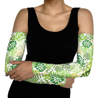 Green Aloha Hawaiian Arm Sleeves Monstera Hibiscus Tropical Pattern LT19 - Polynesian Pride