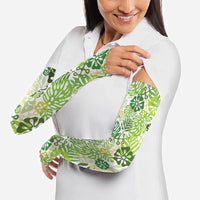 Green Aloha Hawaiian Arm Sleeves Monstera Hibiscus Tropical Pattern LT19 - Polynesian Pride