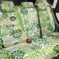 Green Aloha Hawaiian Back Car Seat Cover Monstera Hibiscus Tropical Pattern LT19 - Polynesian Pride