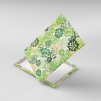 Green Aloha Hawaiian Canvas Wall Art Monstera Hibiscus Tropical Pattern LT19 With Frame Green - Polynesian Pride