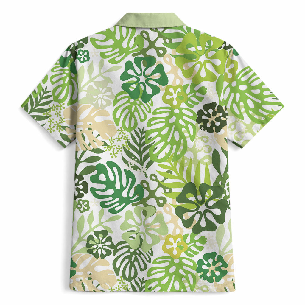Green Aloha Hawaiian Hawaiian Shirt Monstera Hibiscus Tropical Pattern LT19 - Polynesian Pride