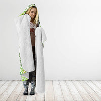 Green Aloha Hawaiian Hooded Blanket Monstera Hibiscus Tropical Pattern LT19 - Polynesian Pride
