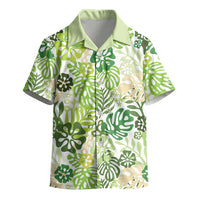 Green Aloha Hawaiian Kid Hawaiian Shirt Monstera Hibiscus Tropical Pattern LT19 - Polynesian Pride