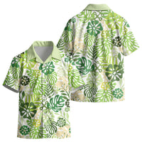 Green Aloha Hawaiian Kid Hawaiian Shirt Monstera Hibiscus Tropical Pattern LT19 - Polynesian Pride