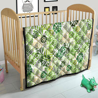 Green Aloha Hawaiian Quilt Monstera Hibiscus Tropical Pattern LT19 - Polynesian Pride