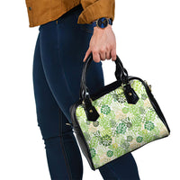 Green Aloha Hawaiian Shoulder Handbag Monstera Hibiscus Tropical Pattern LT19 - Polynesian Pride