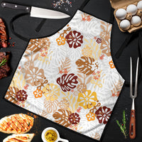 Brown Aloha Hawaiian Apron Monstera Hibiscus Tropical Pattern LT19 Brown - Polynesian Pride