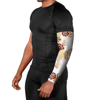 Brown Aloha Hawaiian Arm Sleeves Monstera Hibiscus Tropical Pattern LT19 - Polynesian Pride