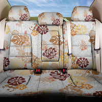 Brown Aloha Hawaiian Back Car Seat Cover Monstera Hibiscus Tropical Pattern LT19 One Size Brown - Polynesian Pride