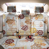 Brown Aloha Hawaiian Back Car Seat Cover Monstera Hibiscus Tropical Pattern LT19 - Polynesian Pride