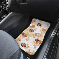 Brown Aloha Hawaiian Car Mats Monstera Hibiscus Tropical Pattern LT19 - Polynesian Pride