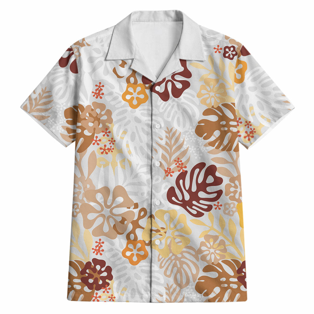 Brown Aloha Hawaiian Hawaiian Shirt Monstera Hibiscus Tropical Pattern LT19 Brown - Polynesian Pride