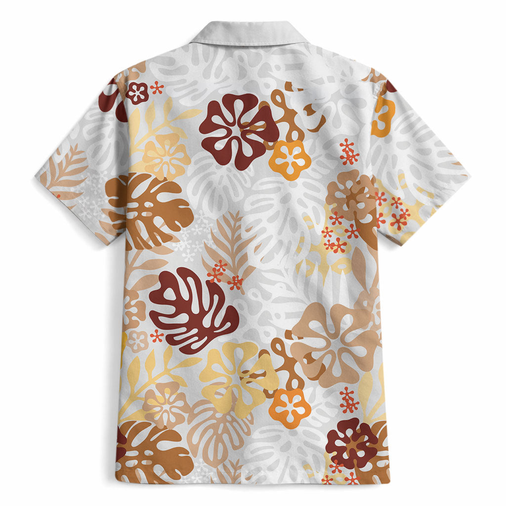 Brown Aloha Hawaiian Hawaiian Shirt Monstera Hibiscus Tropical Pattern LT19 - Polynesian Pride